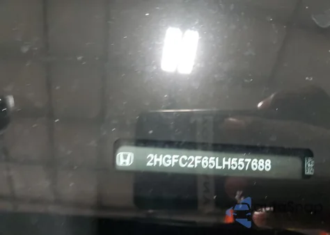 2020 Honda Civic Lx from USA, damaged, VIN 2HGFC2F65LH557688